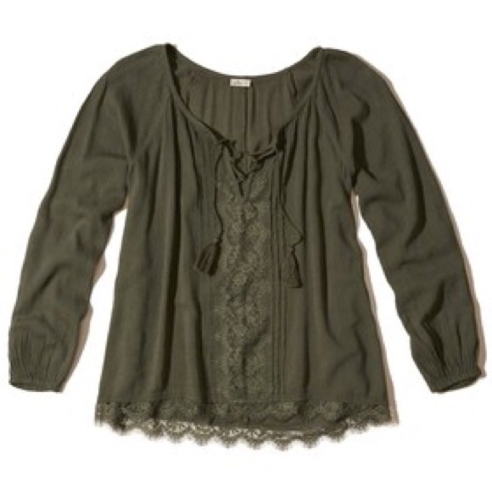 lace front peasant top